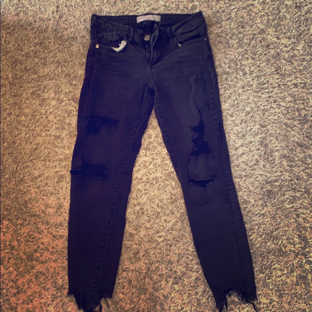 Black ripped jeans